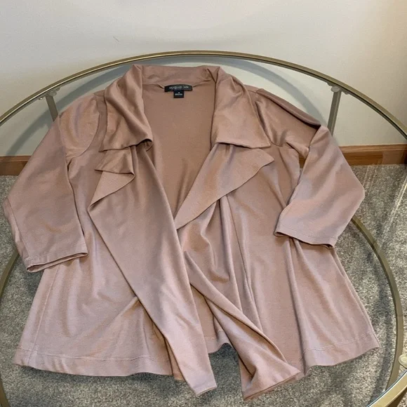 August Silk Open Jacket with draped front - Picture 12 of 16